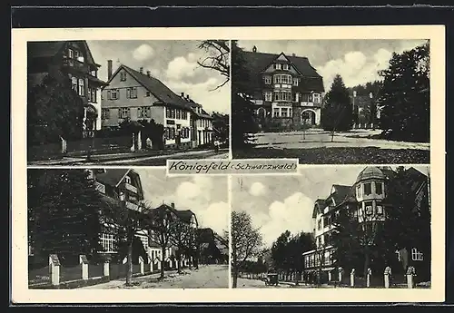 AK Königsfeld / Schwarzwald, Ortspartie, Strassenpartie