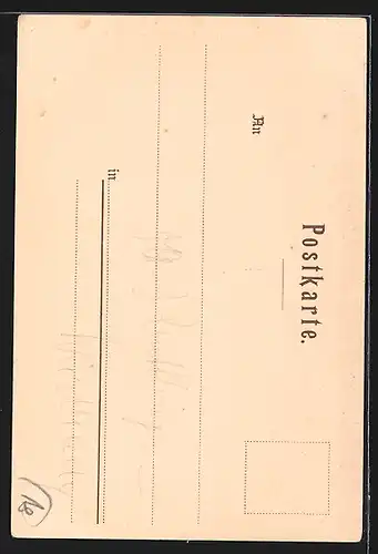 Lithographie Burg Lichtenstein mit Panorama