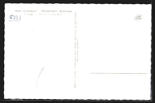 AK Nonnenhorn a. Bodensee, Gasthaus Schwaben mit Weide