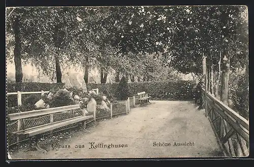 AK Kellinghusen, Parkanlage mit Sitzbänken