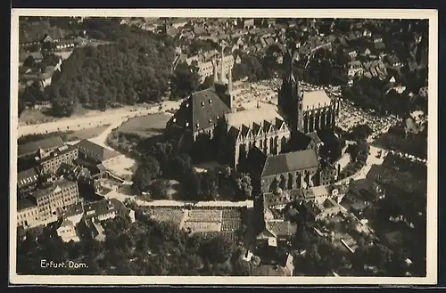 AK Erfurt, Dom, Fliegeraufnahme