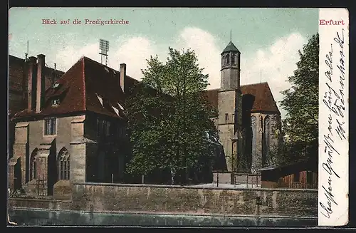 AK Erfurt, Blick auf die Predigerkirche