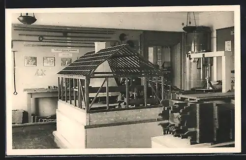 AK Falun, Bergslagets Museum, Modell av tysk smedja