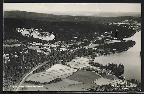 AK Sörvik-Brunnsvik, Ortsansicht vom Flugzeug aus