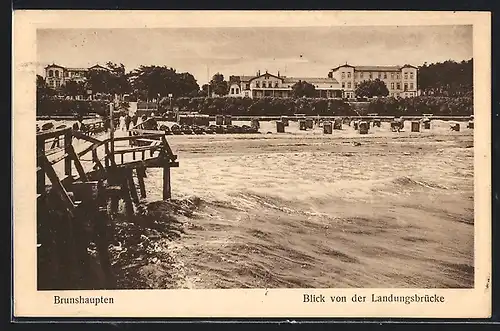 AK Brunshaupten, Blick von der Landungsbrücke