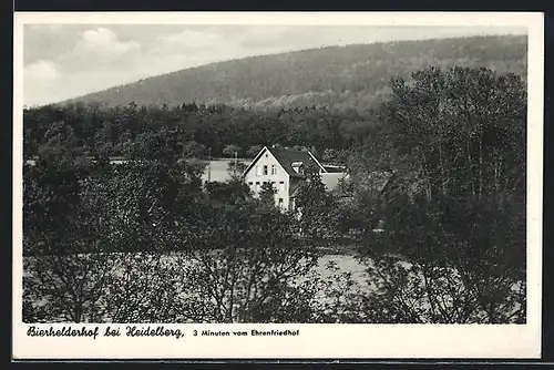 AK Bierhelderhof bei Heidelberg, Blick auf den Ort