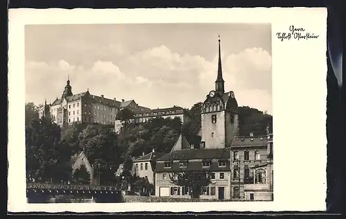 AK Gera, Teilansicht mit Schloss Oberstein