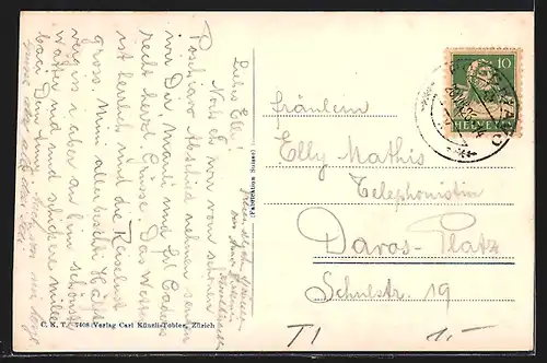 AK Poschiavo, Ortsansicht im Tal