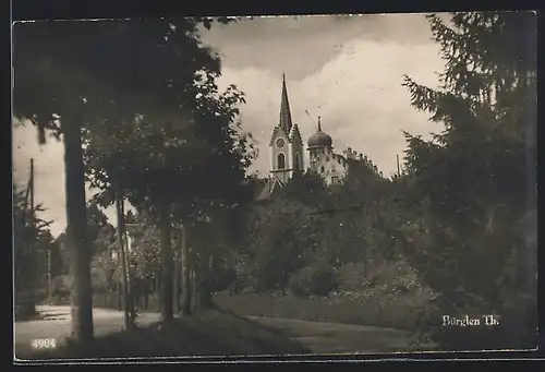 AK Bürglen, Totalansicht mit Kirche