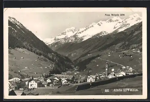 AK Airolo, Blick zum Ort