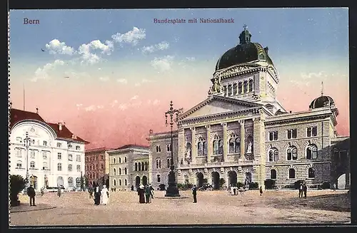 AK Bern, Bundesplatz mit Nationalbank