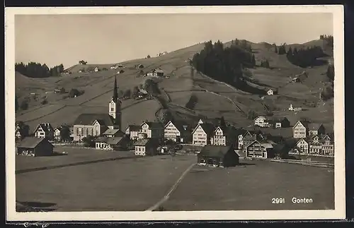 AK Gonten, Ortsansicht mit Kirche