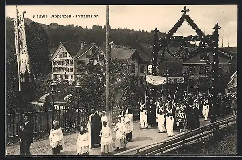 AK Appenzell, Prozession durch den Ort