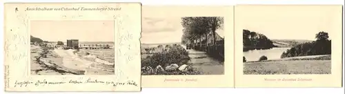 Leporello-AK Timmendorfer Strand, Promenade in Niendorf, Wennsee im Osteseebad Scharbeutz