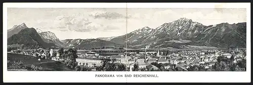 Klapp-AK Bad Reichenhall, Panorama, Gasthof zum Hofwirt