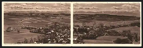 Klapp-AK Andechs, Blick auf Erling und das Gebirge