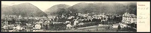 Klapp-AK Friedrichroda, Panorama mit Kurhaus