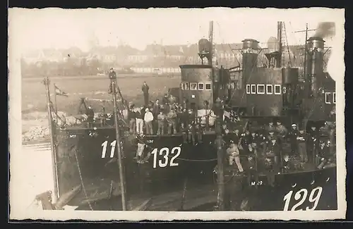 AK Minensuchboote 132, 129 der Reichsmarine