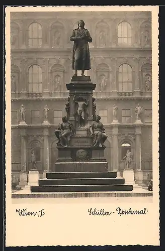 AK Wien, Schiller-Denkmal, Frontalansicht