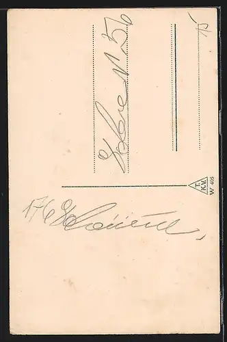 AK Wien, Minoritenkirche mit Blumenbeet