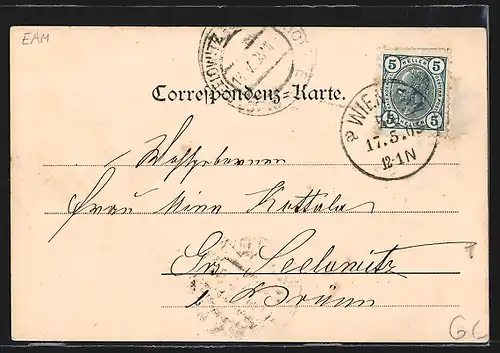 AK Wien, 1. k. k. Telegraphen-Anstalt, Börseplatz, Frontansicht