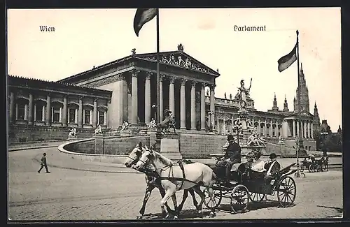AK Wien, Kutsche vor dem Parlament
