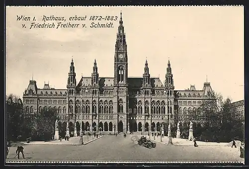 AK Wien, Auto fährt vor dem Rathaus