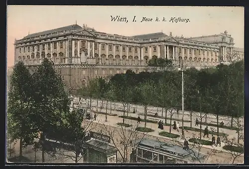 AK Wien, Hofburg, Strassenpartie vor dem Burggelände