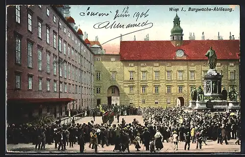 AK Wien, Hofburg, Burgwache-Ablösung