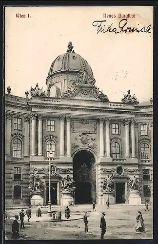 AK Wien, Hofburg, Platz vor dem neuen Burgthor