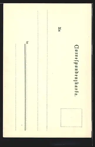 Lithographie Wien, Maria am Gestade mit Treppe