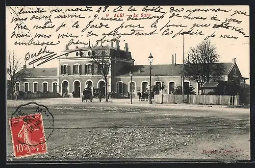 AK Albi, La Gare, Bahnhof