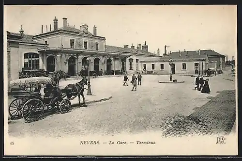 AK Nevers, La Gare, Terminus, Bahnhof