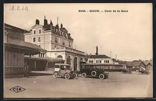 AK Dijon, Cour de la Gare, Bahnhof