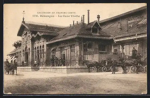 AK Besancon, La Gare Viotte, Bahnhof