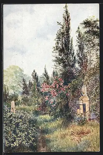 Künstler-AK Wien, Im Schmelzer Friedhof, Hermann Schmid