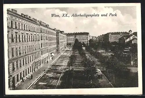 AK Wien, Allerheiligenplatz und Park