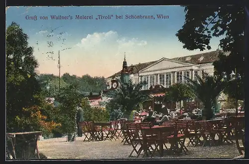 AK Wien-Schönbrunn, Wallner`s Meierei und Gasthaus Tivoli
