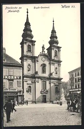 AK Wien, Pfarrkirche zu Mariahilf, Haydn-Denkmal