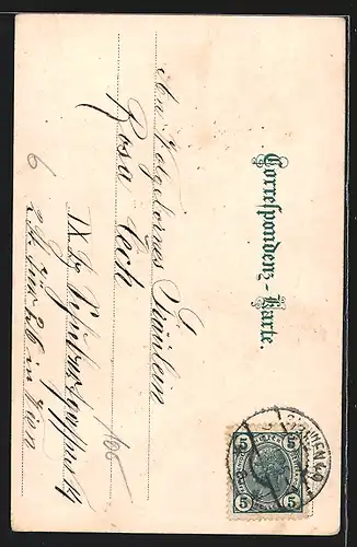 Lithographie Wien, Partie mit Mariahilfkirche