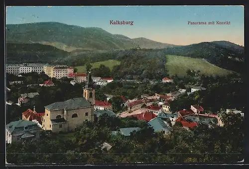 AK Wien, Kalksburg, Panorama mit Konvikt