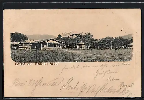 AK Wien, Rothe Stadt, Panorama-Ansicht