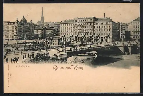 AK Wien, Partie an einer Brücke
