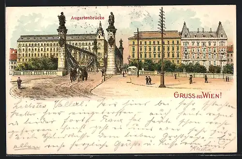 Lithographie Wien, Augartenbrücke