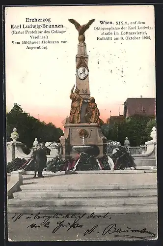 AK Wien, Erzherzog Karl Ludwig-Brunnen, Oktogonplatz