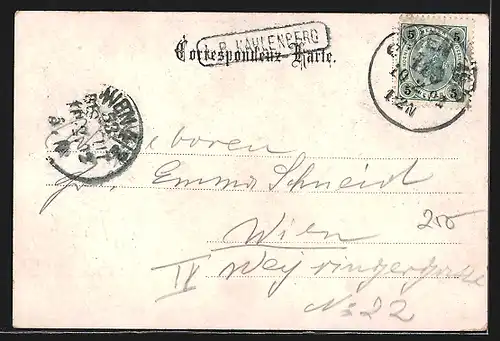 AK Wien, Kaffee und Gasthaus Zur Eisernen Hand am Kahlenberg, Josef Kaltenbrunner