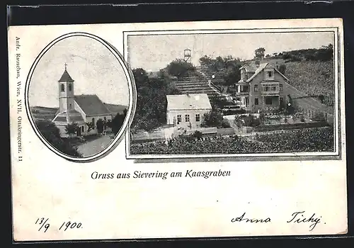 AK Sievering, Partie am Kaasgraben, Kirche