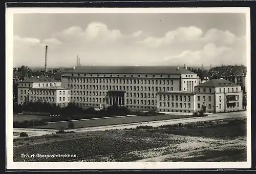 AK Erfurt, Oberpostdirektion mit Feldern