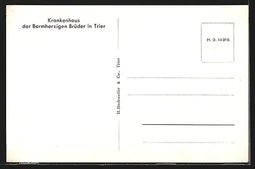 AK Trier, Auffahrt zum Krankenhaus der Barmherzigen Brüder