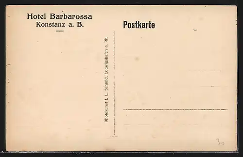 AK Konstanz, Hotel Barbarossa